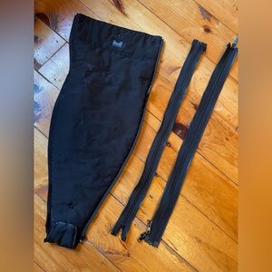 Maternity Coat Extender with two zipper adaptors.